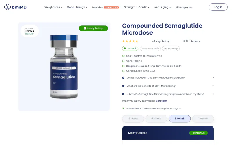 bmiMD website screenshot
