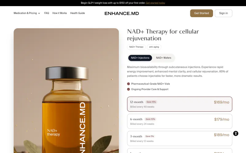 Enhance MD website screenshot