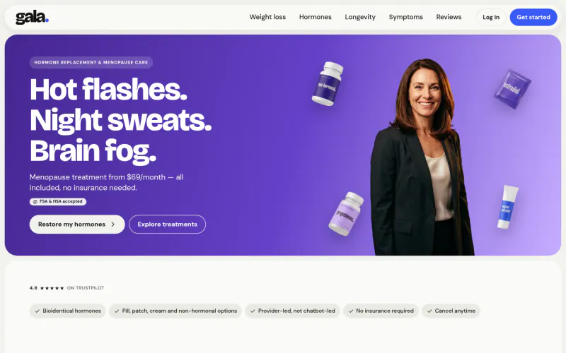 Gala Health website screenshot