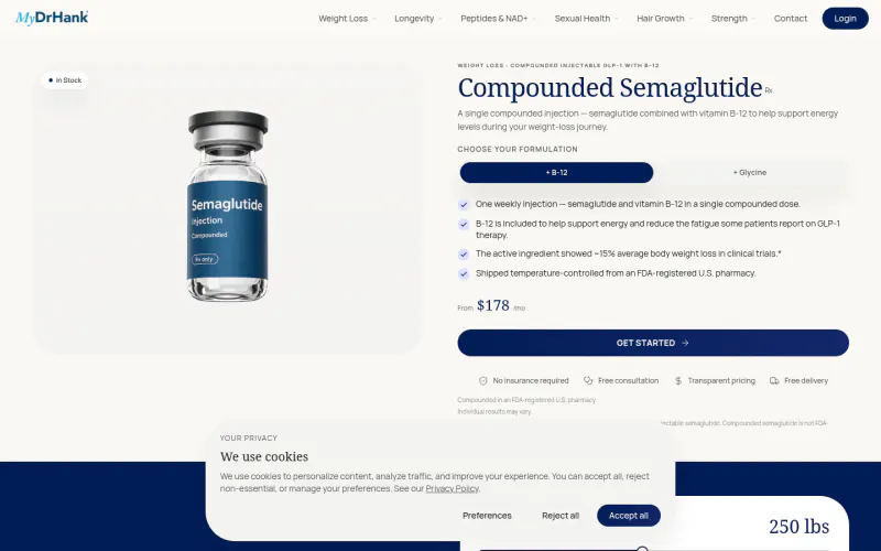 MyDrHank website screenshot