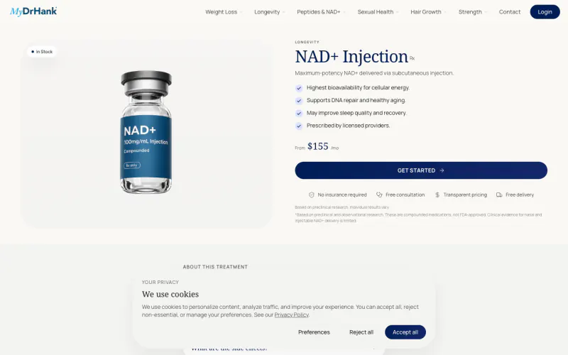 MyDrHank website screenshot