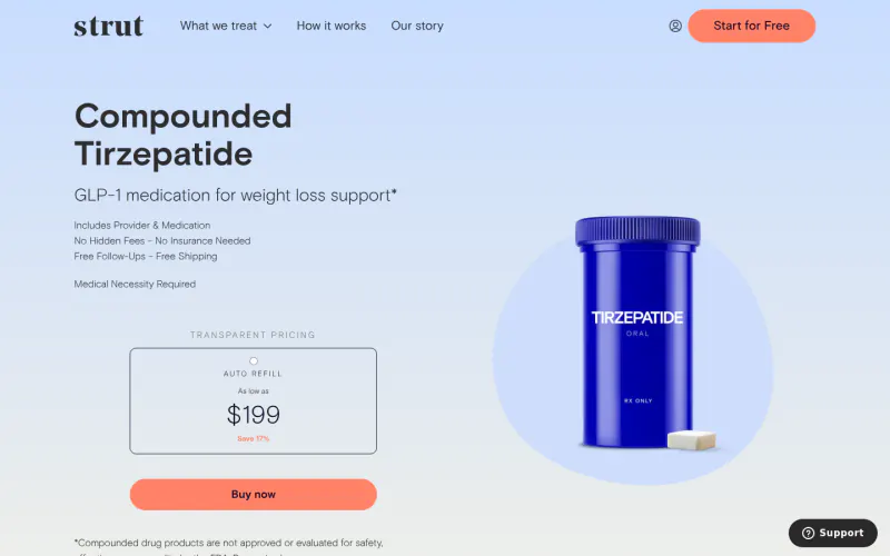 Strut Health website screenshot