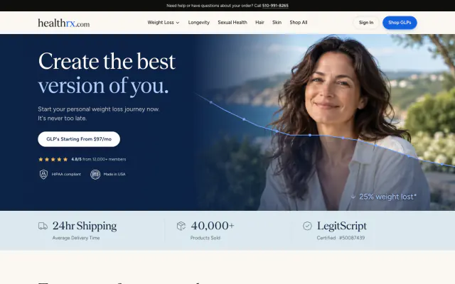 HealthRX website